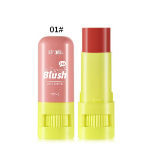 [COD] s.f.r Single-color water-gloss blush stick creamy moisturizing adheres to the skin creates sweet charming look blush stick with natural highlight