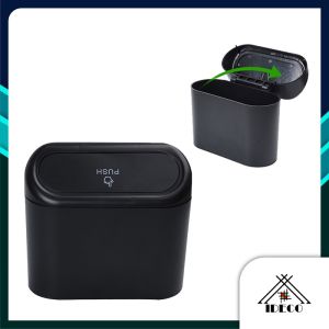 iDECO Universal Car Trash Can Garbage Flip Lid Dust bin Organizer Auto Accessories Tong Sampah Kereta