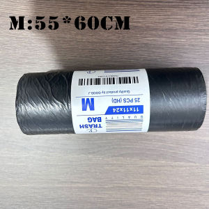 Biodegradable Trash Garbage Bag Disposable Garbage Bag Black Flat Mouth Continuous Roll M/L/XL/XXL