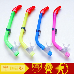 Adjustable Silicone Snorkel Tube with Mouthpiece for Swimmers - PVC Durable Swimming Snorkeling Gear in Multiple Colors