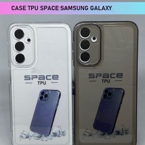 TPU CASE SPACE SAMSUNG GALAXY A04 / A04E / A05 / A05S / A15 / M15 / M14 / A13 4G / A23 / A24 / A25 / M34 / S22 ULTRA / S23 FE SOFTCASE PREMIUM CASE TPU SPACE Trasparant Clear & Black