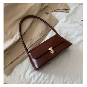 Fashion personality lock western-style underarm baguette womens bag 2025 new casual fashion versatile handbag shoulder bag