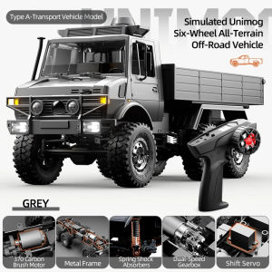 JDD[Fast Delivery][Original Available]C8823 1/18 RC Car 6WD Off-road Remote Control Vehicle 2.4G High Speed Climbing Transport Rescue Crawler Model Toys for Children