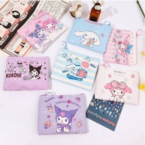 Kawaii Sanrio Cinnamoroll Coin Purse My Melody Kuromi Cinnamoroll Anime Cute Cartoon Student Leather Card Holder Girls Gifts