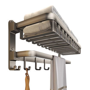 Giá Treo Khăn Nhôm Living C treo đồ nhà tắm treo khăn mặt dán tường thanh vắt khăn inox để đồ phòng tắm