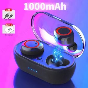 ♥100% sản phẩm gốc + Miễn phí vận chuyển♥2025 New Y50 TWS bluetooth không dây 5.0 Tai nghe điều khiển bằng cảm ứng 9D Stereo Tai nghe kèm Micro tai nghe thể thao Tai nghe nhét tai không thấm nước Màn hình LED