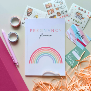 Whizurlshop Pregnancy Planner Journal Diary A5 White Rainbow