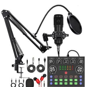 BM800 Microphone V8S Sound with Suspension Arm Shock Mount Accessories for Studio Recording Podcast