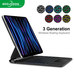 2023 GOOJODOQ Magic Keyboard Case Cover Float Cantilever Keyboard Cover For iPad 10th Air 4/5 10.9 Pro 11 ( Hanya Case & Keyboard )