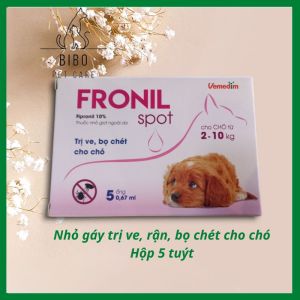Nhỏ gáy diệt ve rận bọ chét cho chó Fronil Spot tác dụng nhanh an toàn duy trì hiệu quả đến 4 tuần tuýt 067ml