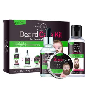 Daily Care Beard Kit Beard Growth Kit Mens Stocking Stuffers With Beard Wash Beard Balm Beard Serum Stocking Stuffers for Men Beard Grooming Kit For Men For Fuller & Thicker Beard