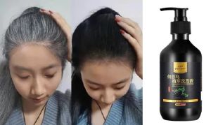 White Hair to Black Hair Shampoo He Shou Wu Herbal Shampoo Polygonum Multiforum Shampoo 300ml SG Ready Stock