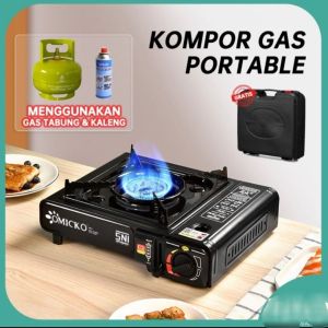 ESA Kompor Gas Portable 2 In 1 Kompor Portable Tungku Gas OMICKO Camping