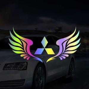 Sayap Stiker Mobil Reflektif Tinggi Laser Sayap Reflektif Tinggi Peringatan Stiker Dekoratif Mobil Car