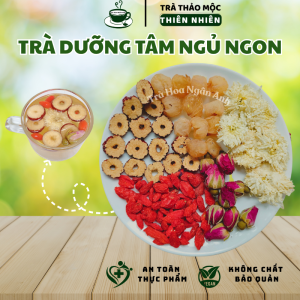 Trà Trà dưỡng tâm ngủ ngon an thần đẹp da 5 vị thảo mộc Trà Hoa Ngân Anh