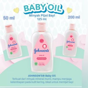 Johnsons Baby Oil 50ml | 125ml | 50ml Minyak Pijat Bayi | Melembabkan Kulit Anak Bayi