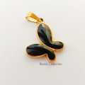 BUTTERFLY Girl Liontin Kalung Titanium Kupu kupu batu hitam ,mainan kalung wanita terbaru dan elegan anti karat dan tidak gampang luntur. 