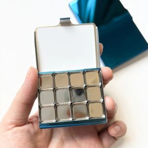 Gem Blue Ultra-thin TN Watercolor Travel Portable Palette Pigment Watercolor Pigment Pack Magnetic Art Supplies