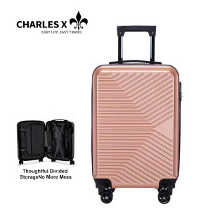 CHARLES X Luggage Travel 20-inch suitcase 360-degree rotating caster lightweight scratch-resistant suitcase boarding case