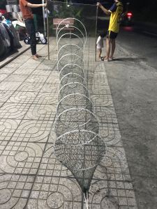 lú đặc tôm lú miệng nò lú lượt tôm sú (Vành Loại Lớn 8li và 10li) Chiều dài 4m2 đặc Sông(miệng 14m cao 12m)