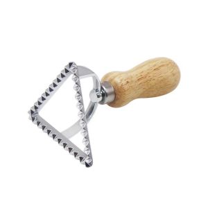 DGFDF Stainless Steel Cookie Stamps Wooden Handle Square/Round/Heart/Star Pastry Cutters Kitchenware Durable Dough Wheel Cutter Baking