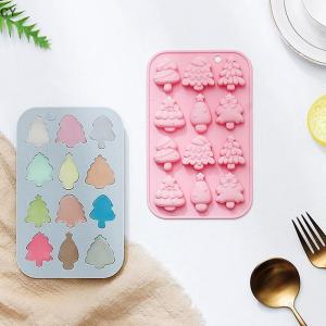 GY🌠🌠🌠 Christmas Silicone Baking Mold Christmas Tree Holiday Silicone Mold Soap Candy Mold For Chocolate Jello Baking Mold