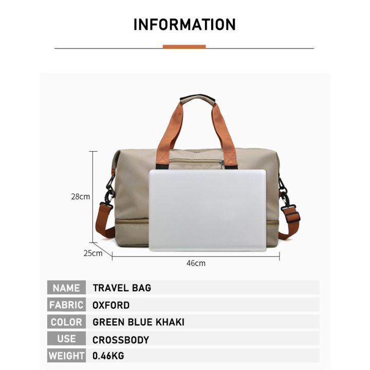 UISNMALL Travel Bag Women Men Korean Large Capacity Duffle Gym Sports ...