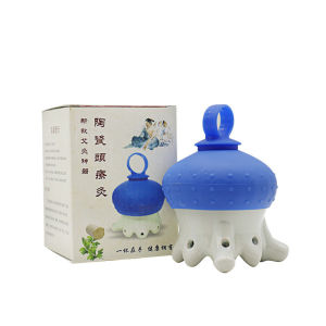 Hengfa Lina Head Heating Moxibustion Therapy Ceramic Jar Moxa Stick Warm Acupuncture Massage Heat Scraping Relieves Headache Promotes Sleep