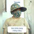 Mũ Chống Nắng Nữ Hở Chóp Có Chun Điều Chỉnh Kèm Khẩu Trang Che Mặt Thoáng Khí Chống Tia Uv. 