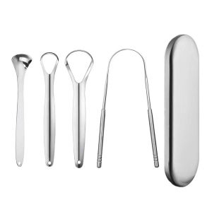 Stainless Steel Tongue Scraper Oral Care Tool Portable Oral Care Tools For Fresh Breath