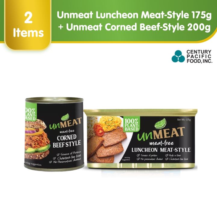 Unmeat Luncheon Meat Style 175g Unmeat Corned Beef Style 200g Lazada Ph