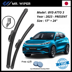 🔥 MR WIPER🔥 BYD ATTO 3 (2023-PRESENT) MR WIPER JAPAN TECHNOLOGY WIPER BLADE WINDSCREEN WIPER