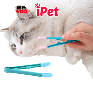 Bàn Chải Nhíp Kẹp Vệ Sinh Mắt Cho Chó Mèo Thú Cưng Bằng Cao Su Mềm Mại - iPet Shop