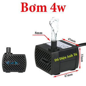Bơm chìm mini 4W 8W 13W 16W 18W 25W 30W - 220V quạt điều hoà hơi nước - bể cá thủy cảnh ( Loại Tốt )