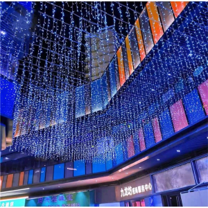 Solar Curtain Lights 8 Modes Roof Balcony Fence Decoration LED Fairy Lights For Wedding Party Holiday Bedroom Garden Light