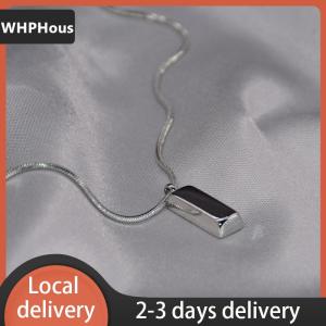 [COD] WHPHous Ship within 24 hours Creative Men Necklace Cool Geometric Necklace Titanium Clavicle Chain Boyfriend Gift Color Bricks Punk Couple Necklace