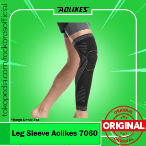 Leg Sleeve Aolikes 7060 Manset Kaki Deker Pelindung Paha Lutut Betis Olahraga Fitness Basket Futsal Gym Lari Sepeda Legging Support Mangset Menset Kaki Sports Outdoor