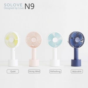 Original Xiaomi SOLOVE N9 Wireless Mini Fan Fashion Strong Wind 3 Level 10hours Rechargeable