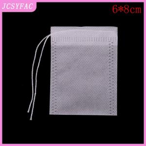 JCSYFAC  100Pcs Non-woven Empty Teabags String Heat Seal Filter Paper Herb Tea Bags