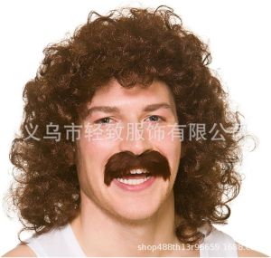 Halloween Wig Punk COS Wig Heavy Metal Disco Hip Hop European and American Mens Rock Wig Headgear