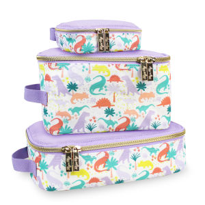Itzy Ritzy Packing Cubes Set of 3 Portable Storage Bag Travel Organizers Mesh Top Cube Zippers Large Medium Small Toiletry Cube