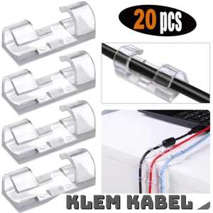 AZ PENJEPIT KABEL TEMPEL / KLIP KABEL ORGANIZER MEJA DINDING KLEM CABLE
