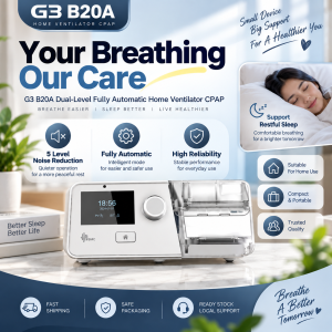 AMKado G3 B20A Mesin Ventilator Rumah Bi-Level Automatik BIPAP BPAP CPAP APNOEA Sleep Apnea Dual-Level Fully Automatic Home Ventilator Breathing Machine Respiratory Device 呼吸机 AMK