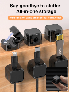 Desktop cable organizer selfadhesive cable winder Self-adhesive universal magnetic cable organizer