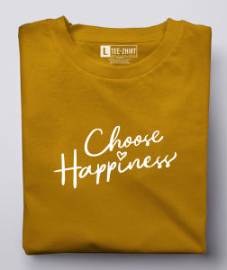 ZAMARA Tee Zhirt Choose Happiness Heart Graphic T-shirt For Unisex