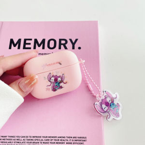 适用于Air Pods Pro2 perlindungan kes Cute kartun corak AirPods 1 2 3 4 Pro perlindungan kes Apple Earphone perlindungan kes Stitch Frosted tpu silikon kes