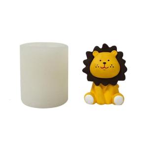 Dễ thương sư tử Thỏ Gấu khuôn silicon nhựa Epoxy khuôn đồ trang trí bàn khuôn thạch cao công cụ làm dễ dàng để làm sạch