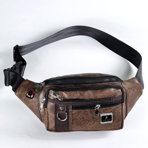 Tas Selempang Pria STAR FACE Waistbag Simple Pocket 2.0 Slingbag PU Leather Tas Pinggang