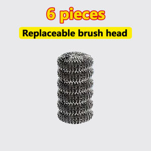 Stainless Steel Floor Brush with Dense Bristles for Moss and Tile Cleaning  25cm widened 6head 126cm