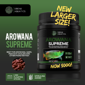 Sirena Aquatics Arowana Supreme 500g - Floating Sticks High Protein Food for Superior Growth